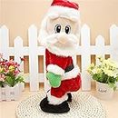 SdeNow Christmas Animated Musical Santa Claus Figure Twisted Wiggle Hip Dance Singing Funny Electric Toy XMAS Decorations Birthday