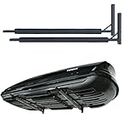 Dachbox Wandhalterung 82 cm WSB O schwarz aus Stahl zur Aufbewahrung von Dachkoffer Gartengeräte Skibox Sportgeräte Surfbrett iSUP