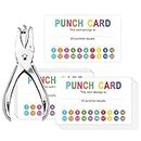 OUNENO 200 Pack Reward Punch Cards Behavior Incentive Awards for Kids Students Teachers Classroom Business Loyalty