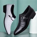 Men Dress Shoes Slip on Leather Office Business Formal Shoes for Men Point Toe