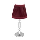 Sterno 80422 Vintage Charm La Rue Candle Lamp - 3 11/32"D x 10 1/2"H, Marlowe Wine/Silver Base, Red