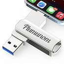 Plumunom Flash Drive for iPhone 128GB,Photo Stick for iPhone Flash Drive Compatible with iPhone/ipad/Android/PC,360° Rotation Photo Stick External Storage for Save More Photos and Videos