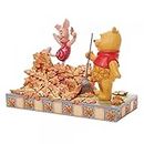 Enesco Jim Shore Disney Traditions Pooh and Piglet Fall Figurine 6008990 5.43 in H x 3.54 in W x 7.48 in L Orange