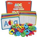 Curious Columbus - Alphabet Flash Cards for Toddlers and Kids - ABC Learning for Toddlers - Learn to Read - Toddler Flash Cards and Foam Alphabet Magnets - Letter Flashcards Homeschool Supplies