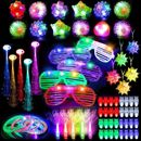 83Pcs Light Up Toys 4th of July Party Favors Supplies Glow in the Dark bracelets