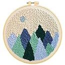 Punch Needle Embroidery Starter Kits for Beginner Hooking Kit with Instructions and Landscape Pattern (Forest)