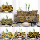 Sunflower Print Elastic Sofa Cover Stretch Slipcovers For Living Room 1-4 Seater