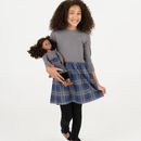 Leveret Matching Girl & Doll Plaid Cotton Skirt Dress - Grey - 6Y