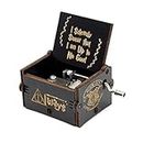 Caaju Wooden Harry Potter Music Box Hand Crank Classic Music Box Birthday Gifts for Girls Boys Kids Friends Family Harry Potter i Solemnly Swear That i am Sound Box