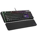 Cooler Master CK550 V2 Mechanical Gaming Keyboard - RGB Backlight, On-the-Fly Controls, Aluminum Top Plate and Wrist Rest Included - Layout ES/Red Switches