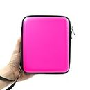 ADVcer 2DS Case, EVA Waterproof Hard Shield Protective Carrying Case with Hand Wrist Strap and Double Zipper for Nintendo 2DS (Fuchsia)