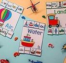 My House Teacher Transport Flash Cards for Kids, Transport Charts for Kids Learning, Transport Puzzles for Kids, Modes of Transport Toys for Kids, Busy Games and Learning Activit