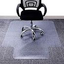 YESDEX Office Chair Mat for Carpet, Carpet Protector Chair Mat Large 90x120cm (3'x4') with Non-Slip Studded Backing Pile Carpet Protector for Office Home Anti-Slip Wheel Gaming Chair Mat