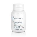 Biogena Copper 2 mg Energized - in The Easily Absorbed and Well Tolerated Citrate Form - 60 Capsules