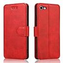 QLTYPRI iPhone 6 iPhone 6S Case Premium PU Leather Simple Wallet Case TPU Bumper [Card Slots] [Kickstand] [Magnetic Closure] Shockproof Flip Cover for Apple iPhone 6 iPhone 6S - Red