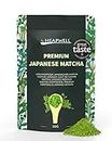 Té Verde Matcha Japonés de Grado Premium 50g - Originario de Kagoshima - Galardonado con el "Great Taste" - Ideal para Lattes, Batidos y Tartas - Heapwell Superfoods