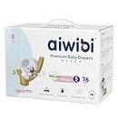 Aiwibi Baby Nappies Size 2 (4-8kg) 88 Piece, Ultra Thin & Lightweight, Quick Dry Unisex Comfort Hypoallergenic Nappy with Super Absorbency & Leak Protection.