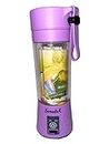 Portable Hand Held Blender for Shakes and Smoothies, Personal Blender for Protein with USB Rechargeable, 6-Point Stainless Steel Blades, 13oz Travel Cup for Gym, Car, Office, On the Go Blender (Purple)