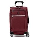 Travelpro Platinum Elite Softside Expandable Luggage, 8 Wheel Spinner Suitcase, USB Port, Fits up to 15" Laptop, Men and Women, Business Plus, Bordeaux Red, Carry-On 21-Inch, Platinum Elite Softside