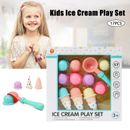 17Pcs Kids Ice Cream Play Set Pretend Play Cones Scoops Food Children Gifts Toy