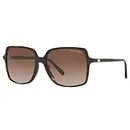 Michael Kors Women's 0MK2098U Sunglasses, Dark Havana/Brown Shaded, 56