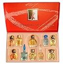Charrier Parfums Top 10 Les Parfums de France - Caja lujosa de cartón que contiene 10 botellas en miniatura con Eau De Parfum, Color Rojo, 52,7 ml