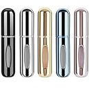 KJHD Portable Mini Refillable Perfume Atomizer Bottle, Refillable Perfume Spray, Atomizer Perfume Bottle, Scent Pump Case for Traveling and Outgoing, 5ml Multicolor Perfume Spray (5 pcs)