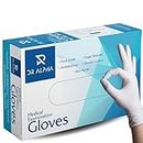 DR ALPHA Latex Gloves | Surgical Gloves Medical Examination Disposable Powder Hand Gloves | Food Grade Medical Grade 5.5 Gram | Large 100 Pcs