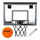 Franklin Sports Over The Door Mini LED Scoring Basketball Hoop - Slam Dunk Approved - Shatter Resistant - Accessories Included 17.75" x 12"