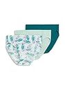 Jockey Women's Underwear Supersoft Bikini - 3 Pack, Magnolia Leaves/Feathered Palm/Clear Waters, 5