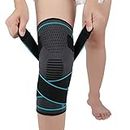 NTRH Knee Support Brace for Women and Men,Adjustable Compression Knee Brace for Arthritis,Joint Pain,Ligament Injury,Meniscus Tear,ACL,MCL,Running,Sports,Squats(single) (3XL, Blue)