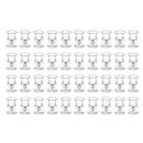 Romadedi Glass Candle Holder for Candlestick - 40Pcs Clear Small Candle Sticks Holder Bulk, Christmas Candle Holders for Taper Candles Wedding Party Dinner Table Advent Living Room