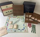 Monopoly Edición Vintage Restauración Hardware Madera Tablero de Juego Hasbro 2010