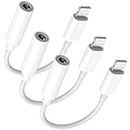 Lightning to 3.5 mm Headphone Jack Adapter, [Apple MFi Certified] 3 Pack iPhone 3.5mm Headphones/Earphones Aux Audio Dongle Adapter Compatible for 14 13 12 11 XS XR X 8 7, Support All iOS