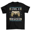 Kinder 4. Geburtstag Gaming T-Shirt Level 4 entsperrt Gamer Geschenk für 4 Jahre