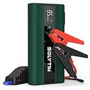 SOLVTIN S6 Pro Jump Starter 2000A Peak, Portable Car Jump Starter for up to 8L Gas and 6L Diesel, 12V Battery Booster Pack with LCD Display, Jumper Cables, PD30W Type-C Port, QC3.0, LED Light