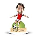 Foto Factory Gifts caricature personalized gifts for Football Player (wooden 8 inch x 5 inch) CA0235