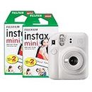Fujifilm Instax Mini 12 Instant Camera with 40 Shot Film Pack - Clay White
