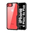 REALCASE iPhone 6 Plus Back Cover Case | Clear Transparent Gel TPU Shock Proof Bumper Back Cover Case for iPhone 6 Plus / 6s Plus (E-Black)