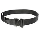 Fusion Tactical Military Police Riggers Belt, Black with Raptor-Alum Buckle, Small 1.75" Wide