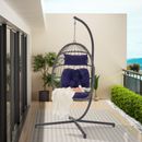 Egg Swing Chair w/Stand Indoor Outdoor Hanging Basket Chair Hammock Chair 350lbs