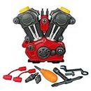 PulinMo DIY Disassembly and Assembly Motorcycle Engine with Music and Lights Toy Engine & Tool Builder Set