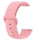 AONES 20mm Silicone Belt Watch Strap Compatible for Samsung Gear S2 Watch Strap Light Pink