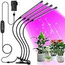 Sondiko LED Grow Lights for Indoor Plants Full Spectrum - Auto On/Off Timer (3/9/12H) & Dimmer (9 Levels) - Adjustable Gooseneck - 3 Switch Modes - Great for Greenhouse, Home, Office.