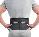 Mueller 255 Lumbar Support Back Brace with Removable Pad, Black, Regular(package may vary)