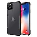 Fashionury iPhone 11 Pro Case Back Cover Shockproof Bumper Crystal Clear | 360 Degree Protection TPU+PC | Camera Protection | Acrylic Transparent Eagle Cover for iPhone 11 Pro (Black)