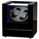 ORYX Double Watch Winder for Automatic Watches, Watch Rotator Box for 3 Sizes Watch with Led Light, Rotating Watch Case, Battery Operated or USB Powered Super Quiet Motor
