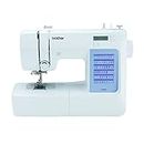 Brother CS5055 Computerized Sewing Machine, 60 Built-in Stitches, LCD Display, 7 Included Feet, White