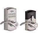 Kwikset SmartCode 955 Keyless Keypad Door Auto Lock with Handle, Electronic Lever Deadbolt Alternative, Three Entry Mode, Disabled Passage, SmartKey Re-Key Security, Satin Nickel