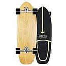 Surfskate Skateboard Carving Pumpping Surf Skate Cruiser Boards, Completo Arce Tablero 78×24cm, Rodamientos de Bolas ABEC Alta velicidad, 7 Capas Arce, para Principiantes y Profesionales,E
